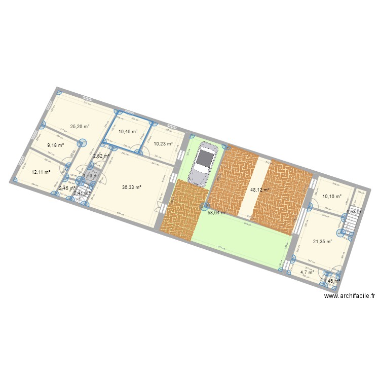 VinoFlat 2. Plan de 40 pièces et 636 m2