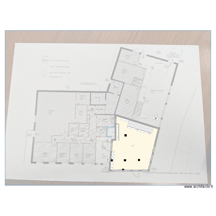 SPF. Plan de 1 pièce et 73 m2