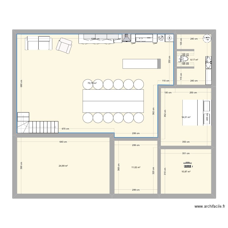 Maison 1. Plan de 6 pièces et 140 m2