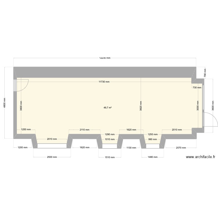 Local commercial Simplon 1. Plan de 1 pièce et 50 m2