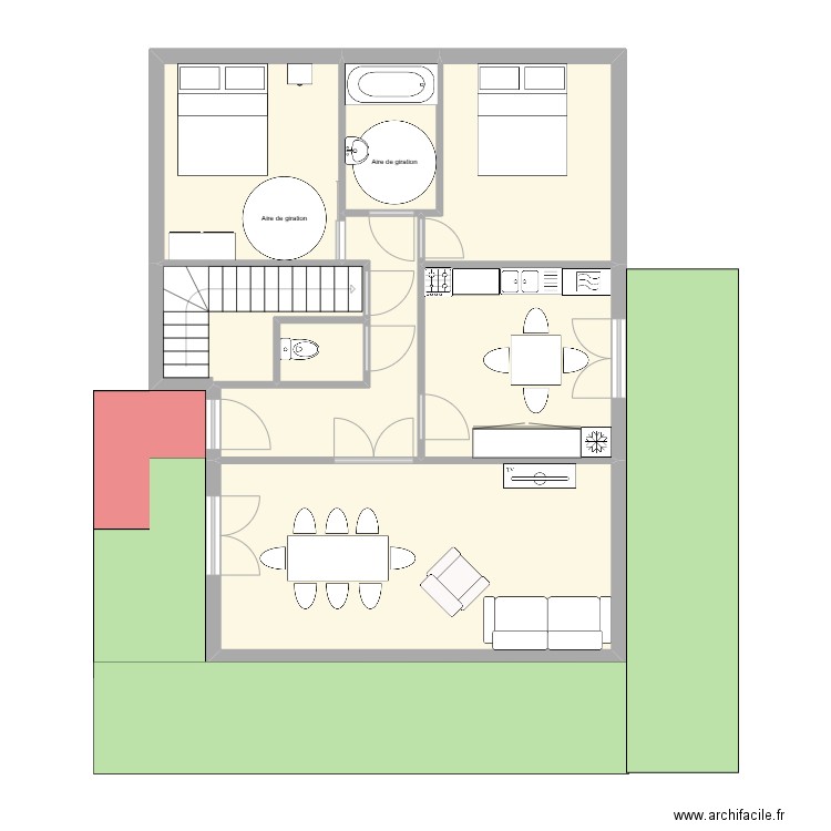 VAD SAB. 2. Plan de 8 pièces et 74 m2