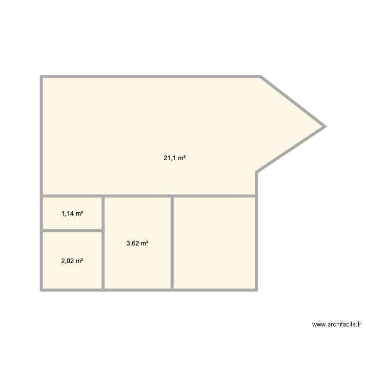 MANON - REGINA. Plan de 4 pièces et 28 m2