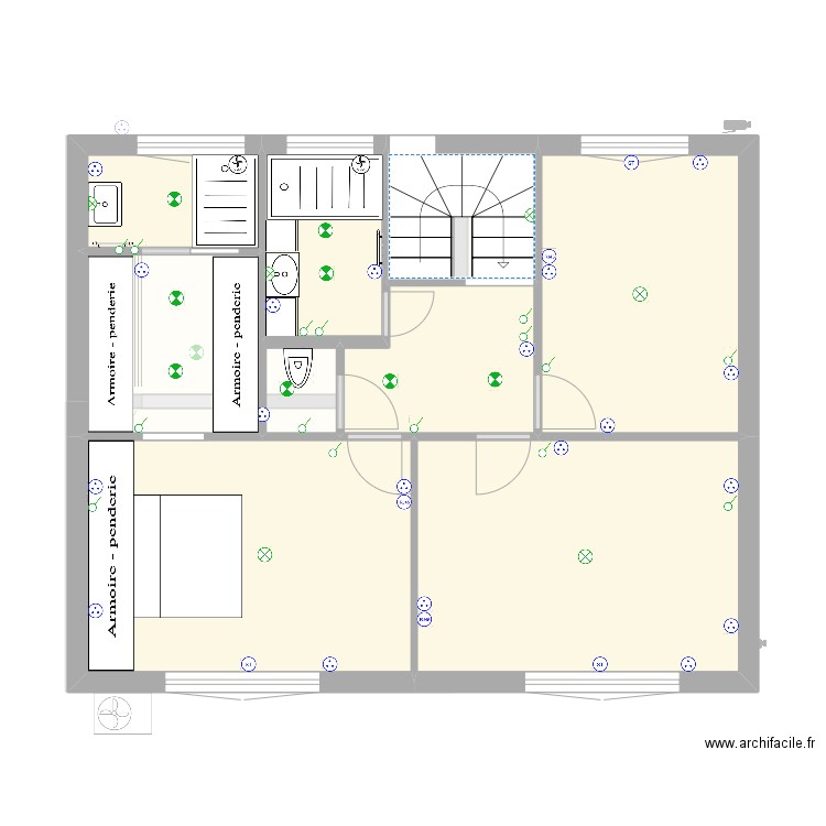 Roumanille Projet 1 BIS. Plan de 13 pièces et 98 m2