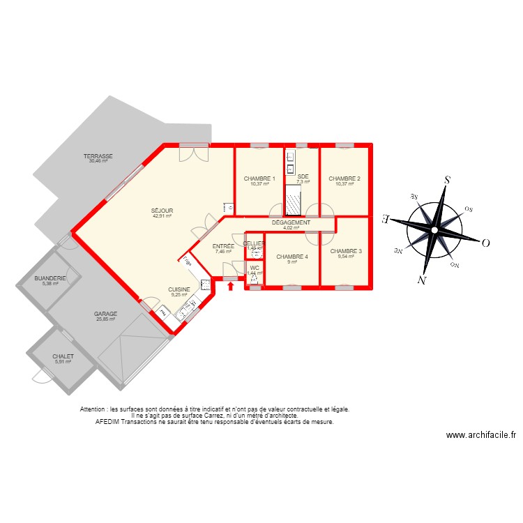 BI 20671 - . Plan de 15 pièces et 181 m2