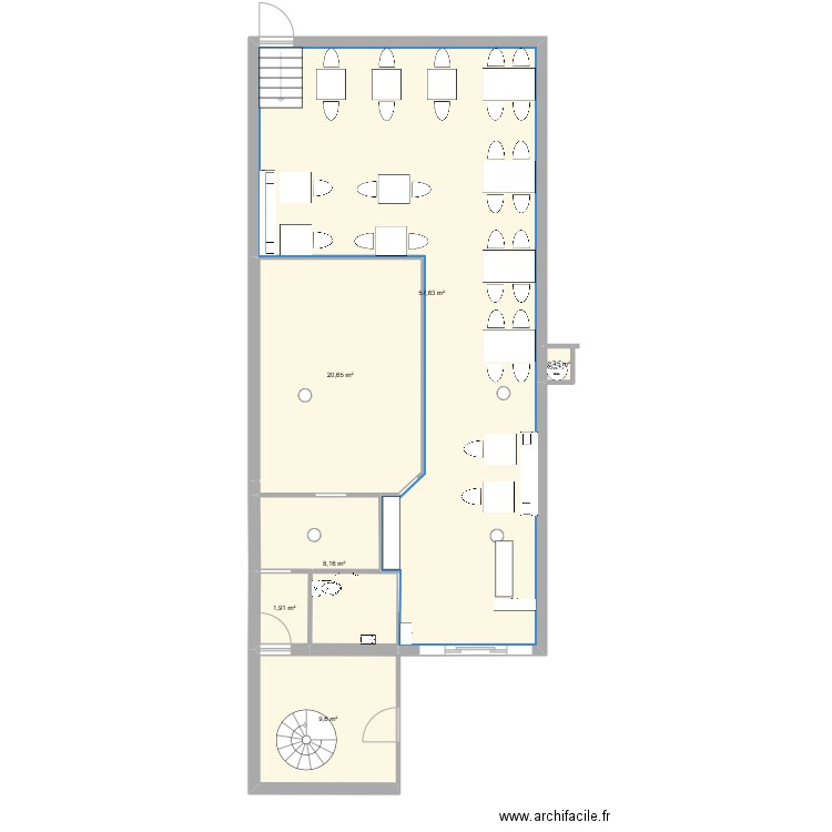 resto 3. Plan de 6 pièces et 98 m2