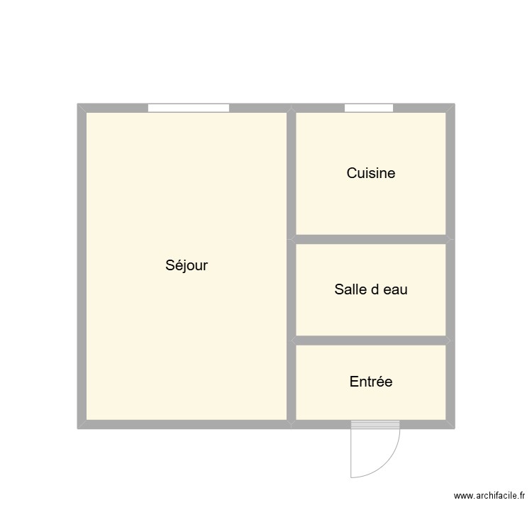 2503 GUIVARCH. Plan de 4 pièces et 16 m2