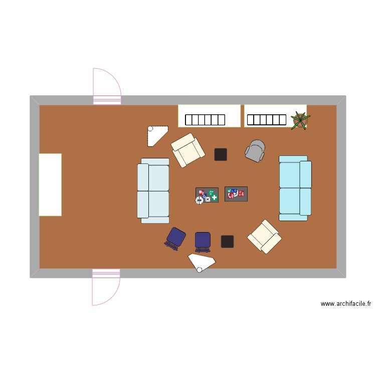 Salle de permanence AIDES. Plan de 1 pièce et 41 m2