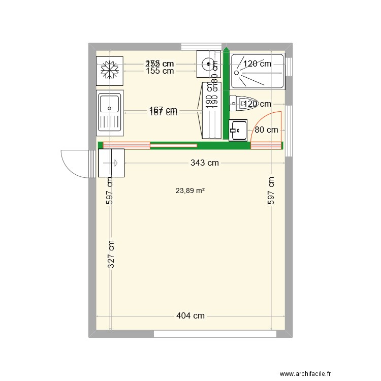 GARAGE 3. Plan de 1 pièce et 24 m2