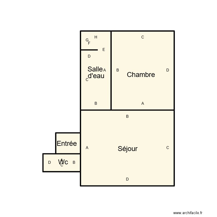 DOUARNENEZ LEBRAS. Plan de 5 pièces et 16 m2