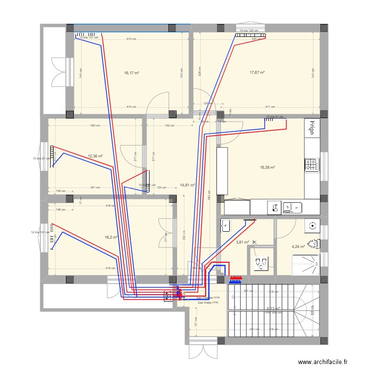 Bouchtata Yacine. Plan de 32 pièces et 362 m2