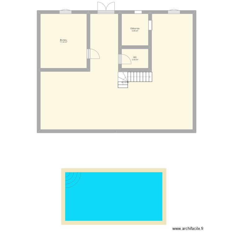 Maison de vacances. Plan de 4 pièces et 115 m2