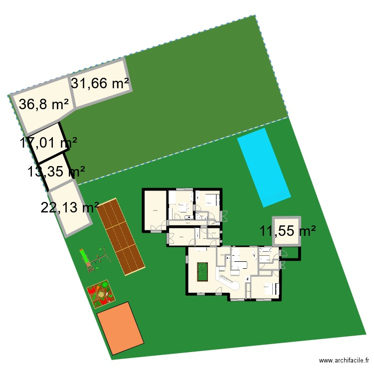 acqueduc2.1. Plan de 20 pièces et 277 m2