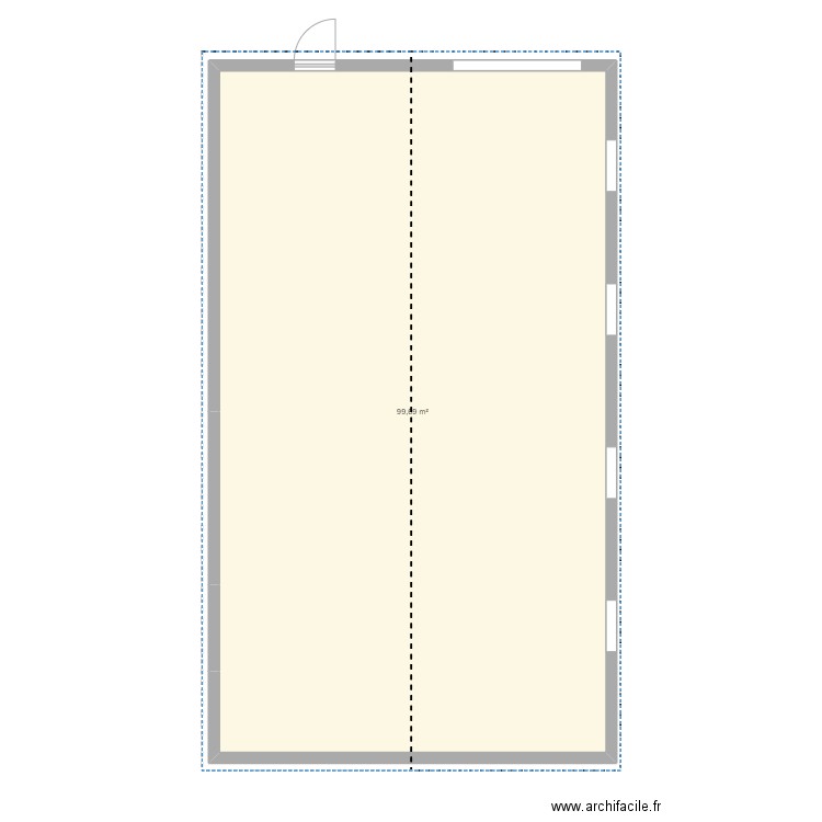 batiment poulet. Plan de 1 pièce et 100 m2