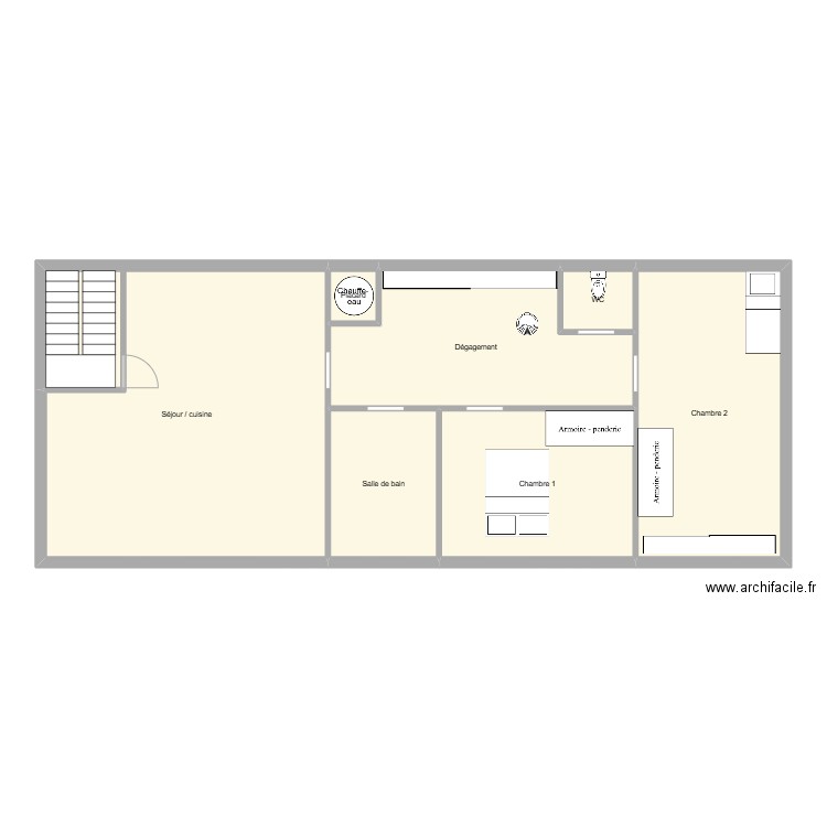 ADIDIE. Plan de 7 pièces et 123 m2