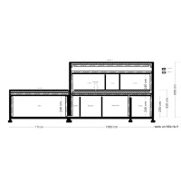 Plan coupe ouest après travaux 