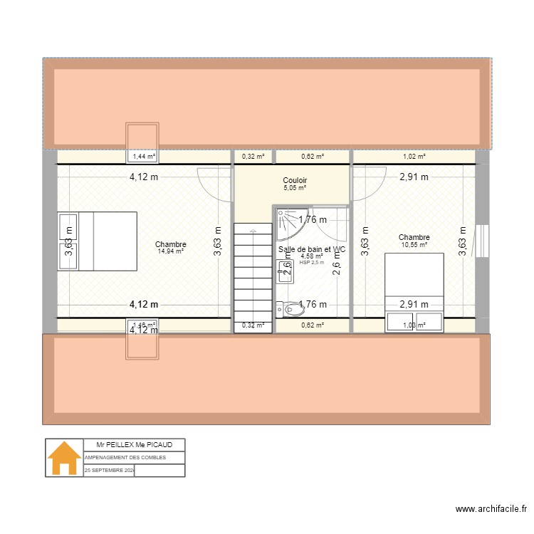 PICAUD CELIA. Plan de 12 pièces et 42 m2