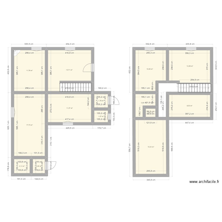 Maison_RDC. Plan de 14 pièces et 114 m2