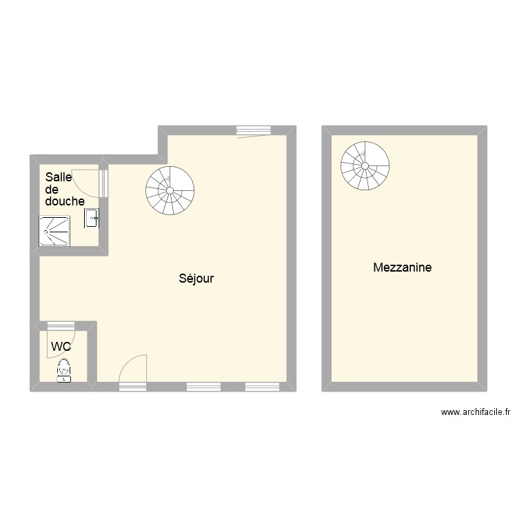 lecolier. Plan de 4 pièces et 77 m2