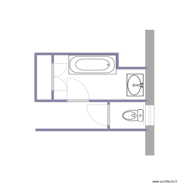 BEL ALLAM_EDL. Plan de 3 pièces et 6 m2