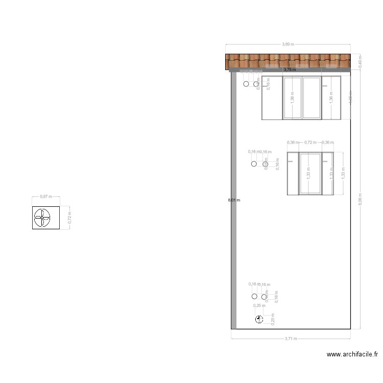 Façade Est groupe ext. Plan de 0 pièce et 0 m2