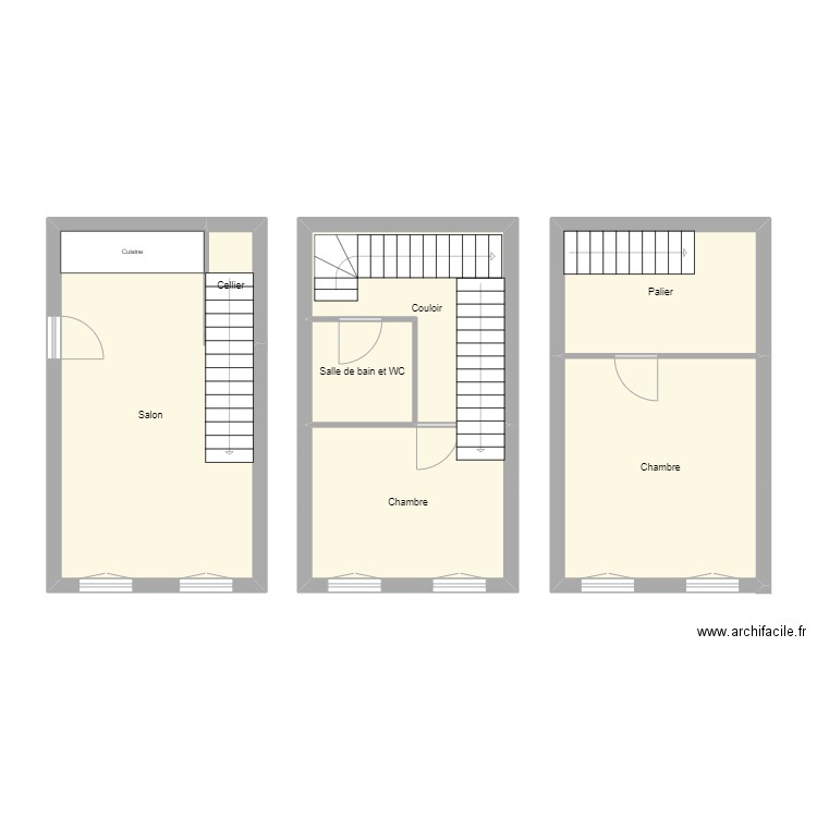 SCI DELAMI. Plan de 7 pièces et 69 m2