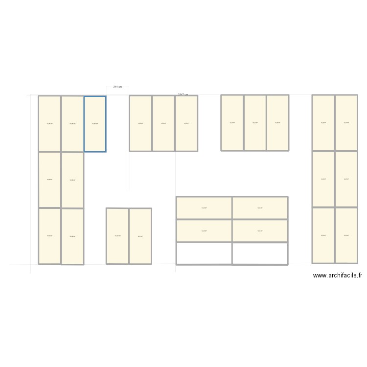 Colas Agence Calepinage 1. Plan de 25 pièces et 345 m2