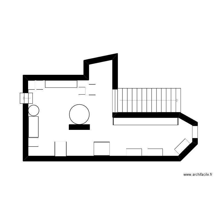 bjahdj. Plan de 1 pièce et 25 m2