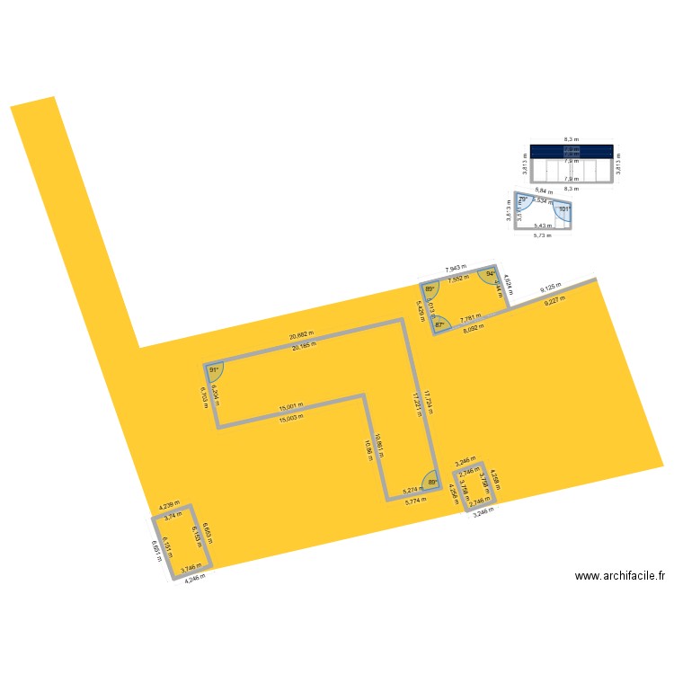 MAISON MATHIEU. Plan de 7 pièces et 298 m2