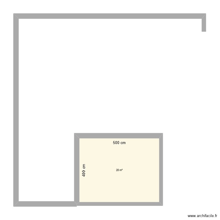 PLAN 3. Plan de 1 pièce et 20 m2