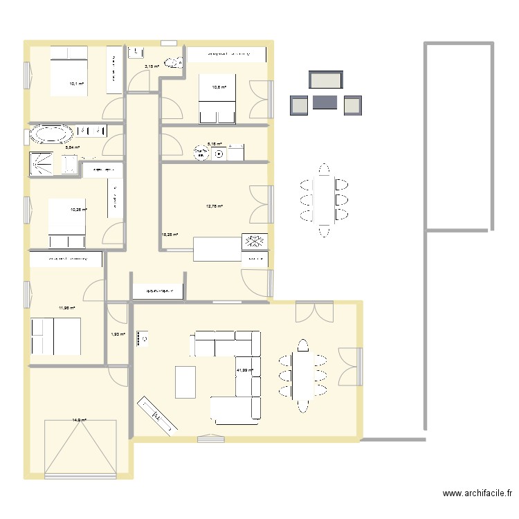 maison new 2. Plan de 12 pièces et 147 m2