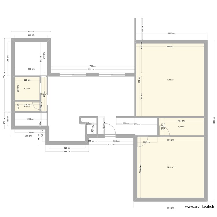 PLAN2. Plan de 6 pièces et 88 m2