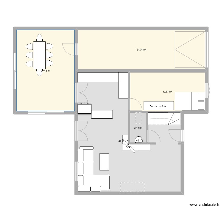 maison. Plan de 5 pièces et 98 m2