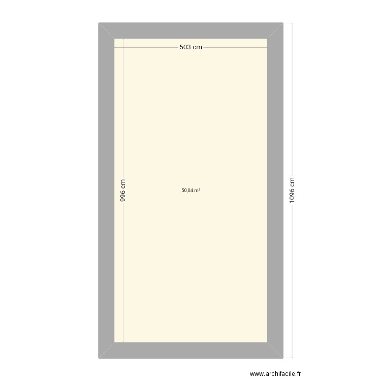 Maiqon 1 . Plan de 1 pièce et 50 m2