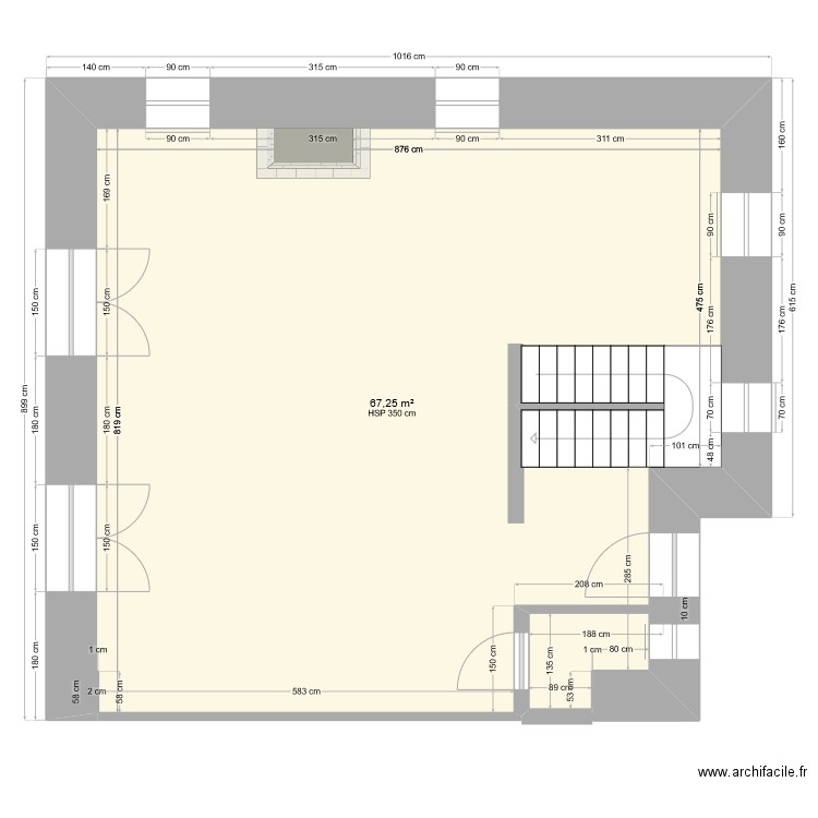 projet extention ouest . Plan de 0 pièce et 0 m2