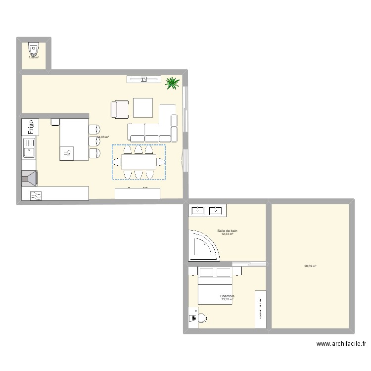 Futur maison. Plan de 5 pièces et 108 m2