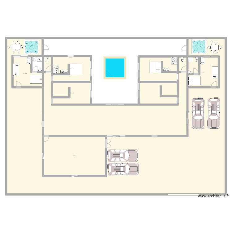 maison. Plan de 8 pièces et 769 m2