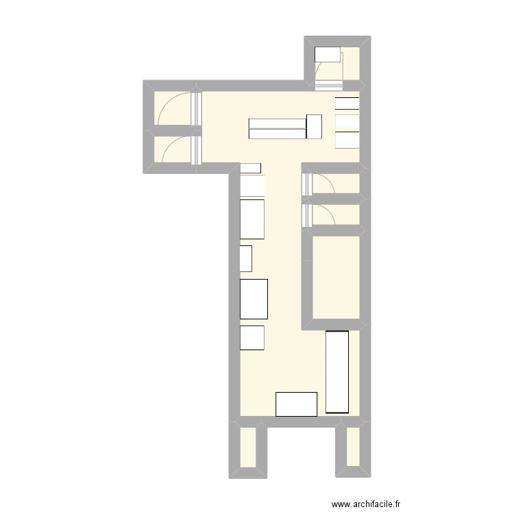 boulangerie tibo. Plan de 9 pièces et 26 m2