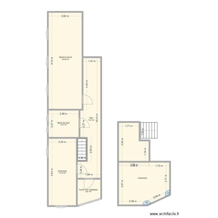 maison robert . Plan de 7 pièces et 84 m2