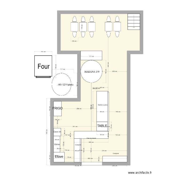 Test 4. Plan de 1 pièce et 65 m2