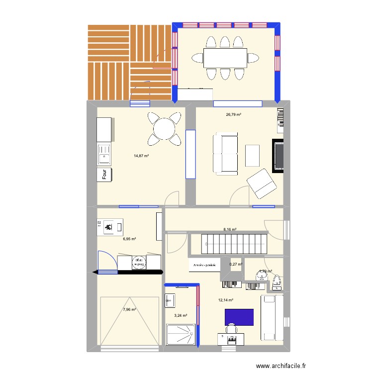 rennes . Plan de 9 pièces et 82 m2