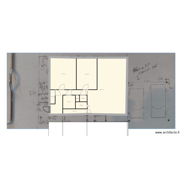 MAISON ST MARTIN. Plan de 9 pièces et 87 m2