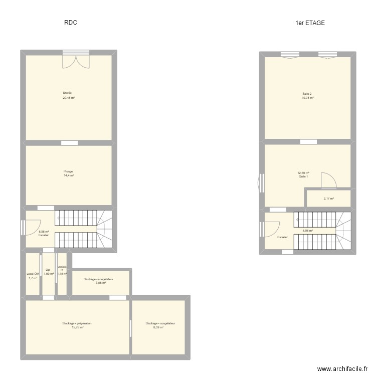 LA FONTANA. Plan de 13 pièces et 120 m2