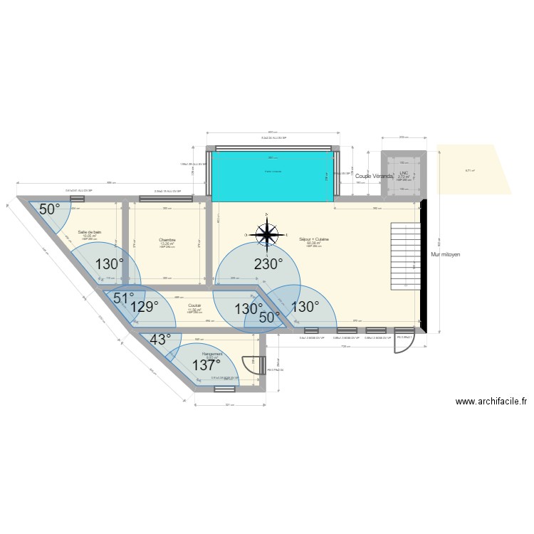 ML24011941 LACHAMBRE. Plan de 13 pièces et 194 m2