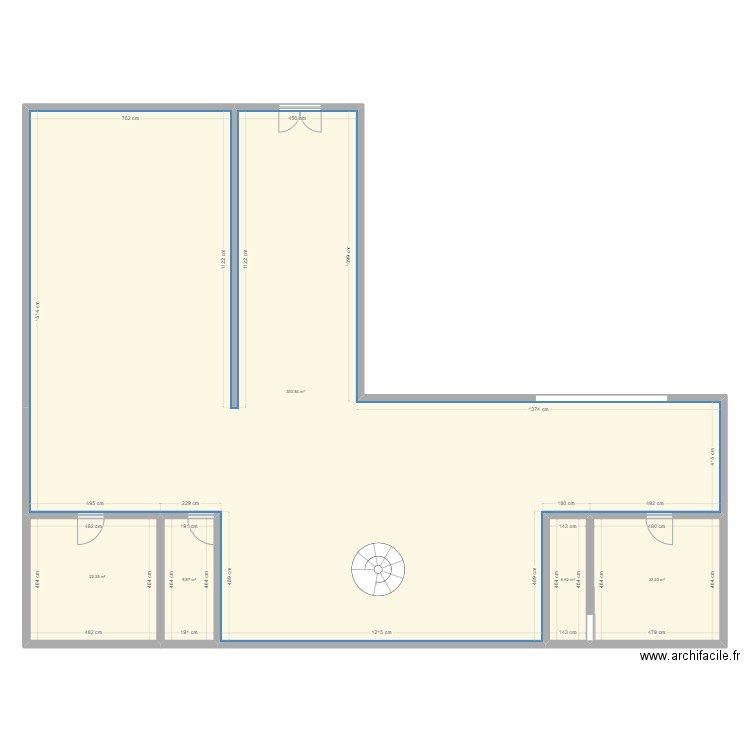 eva. Plan de 5 pièces et 361 m2