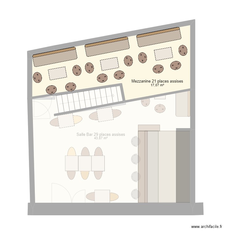 ORCIA Damien Huillard. Plan de 5 pièces et 69 m2