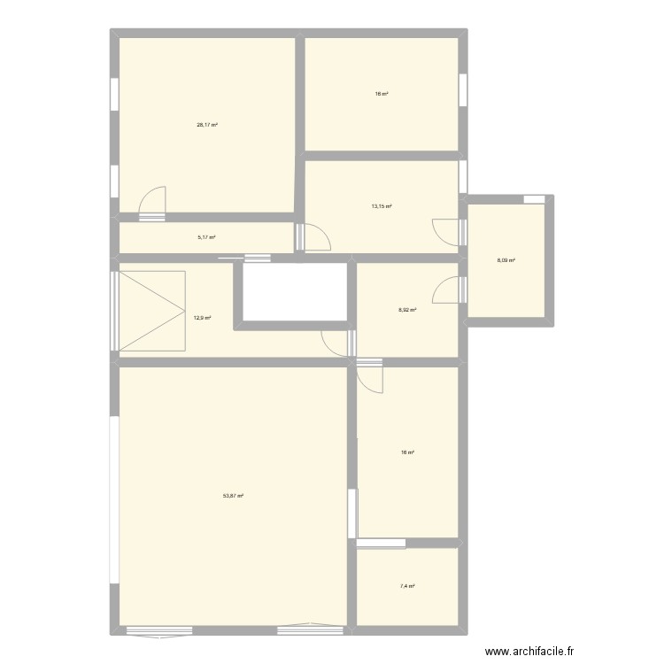 etude plan maison ebring. Plan de 10 pièces et 170 m2