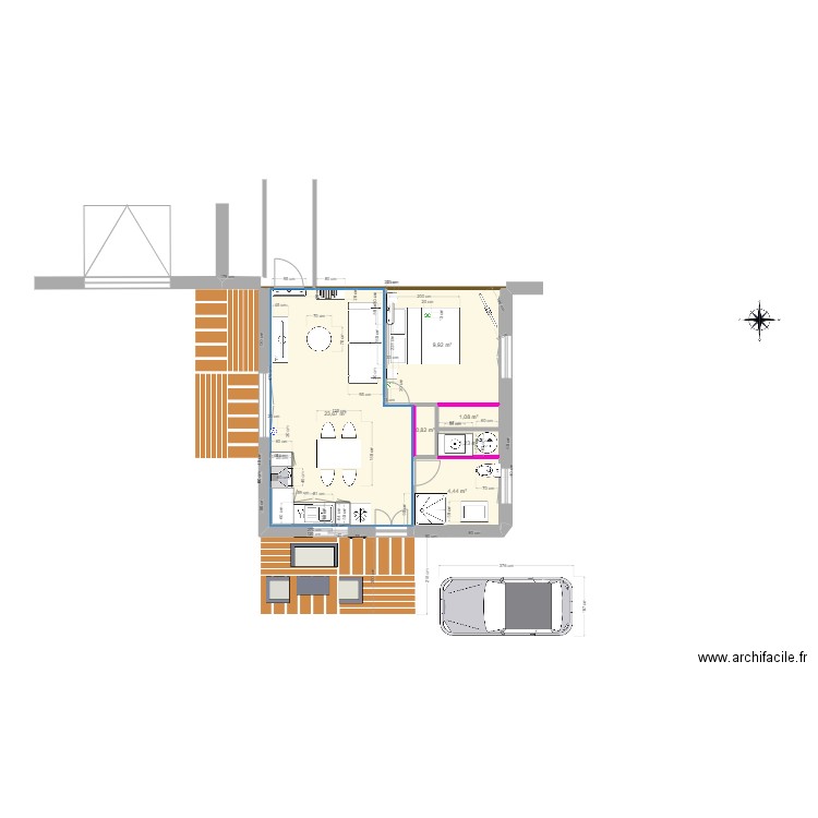 zilia electricité. Plan de 6 pièces et 41 m2