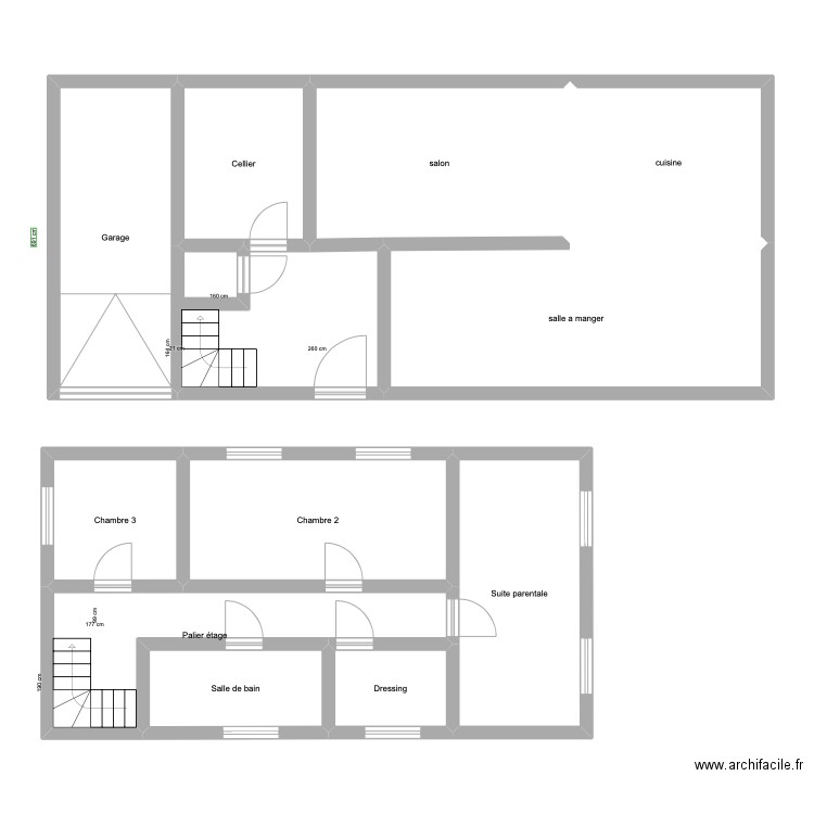 Parrain. Plan de 12 pièces et 146 m2