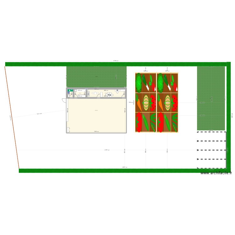 Local. Plan de 4 pièces et 169 m2