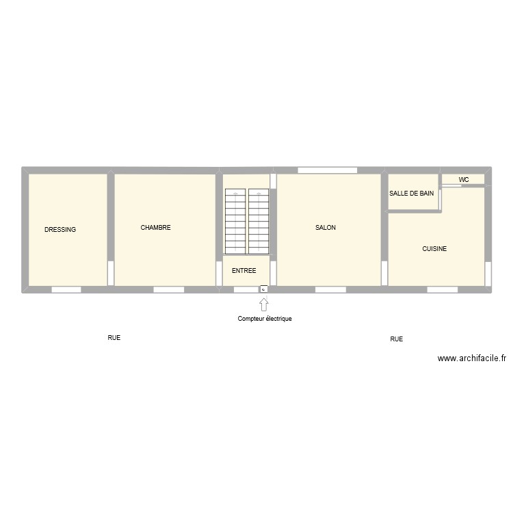 Plan génral. Plan de 4 pièces et 78 m2